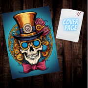 Steampunk Sugar Skull Coloring Pages V1