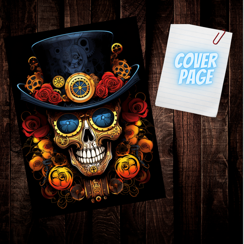 Steampunk Sugar Skull Coloring Pages V2