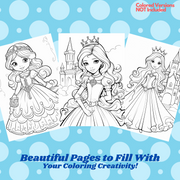 Digital Download . 100 Cute Princess Coloring Pages