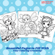 Digital Download . 120 Cute Fairy Coloring Pages