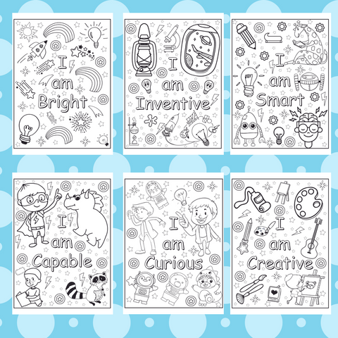 Digital Download . 31 Positive Affirmations Coloring Pages