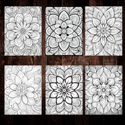 Digital Download . Mandalas Patterns Coloring Pages V1