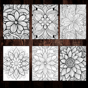 Digital Download . Mandalas Patterns Coloring Pages V1