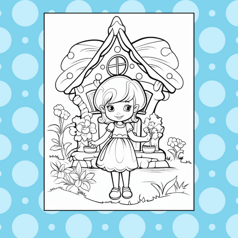 Digital Download . 120 Cute Fairy Coloring Pages