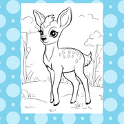 Digital Download . 150 Baby Wild Animals Coloring Pages