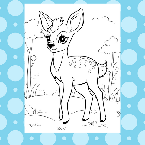 Digital Download . 150 Baby Wild Animals Coloring Pages