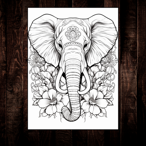 Digital Download . Wild Animal Coloring Pages